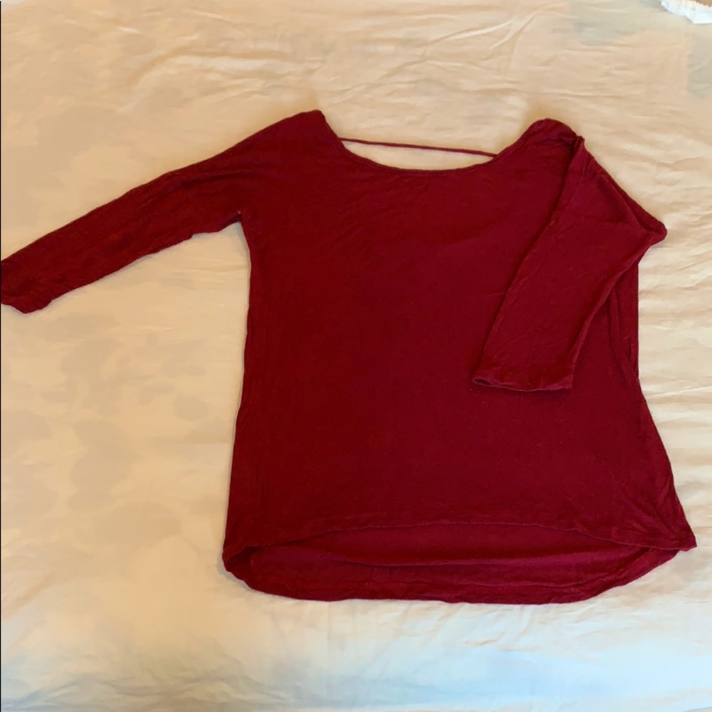 Red Mid Sleeve Shirt